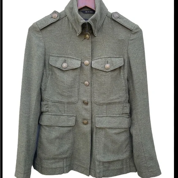 rag & bone Green Utility Jacket - Picture 1 of 3